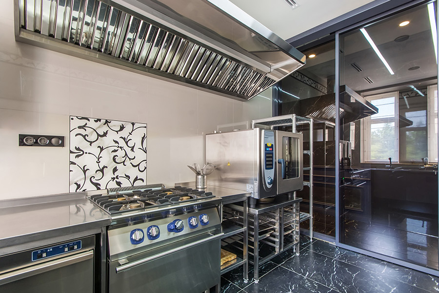 restaurant professional kitchen interiors with appliances installed montgomery al